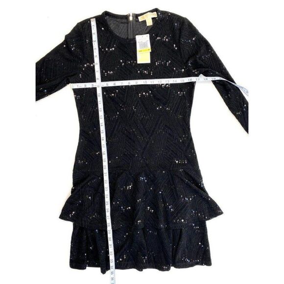 Michael Kors A-Line Dress Medium Black Sequins‎ - Picture 3 of 7